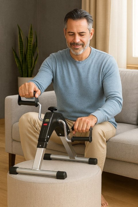 Rowerek treningowy rower rehabilitacyjny składany rotor 2w1 wyświetlacz LCD