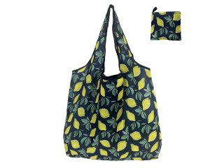 Torba na ramię, składana - cytryny