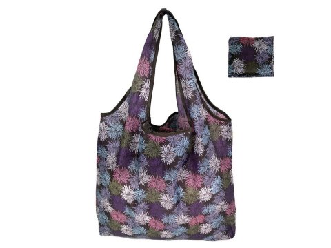 Torba na ramię, składana - kwiaty