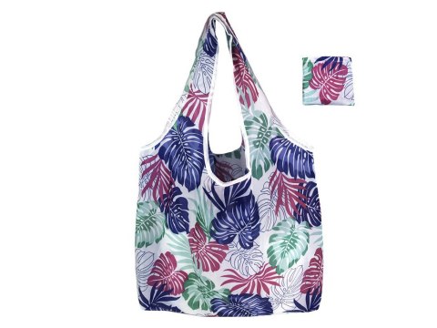 Torba na ramię, składana - kwiaty