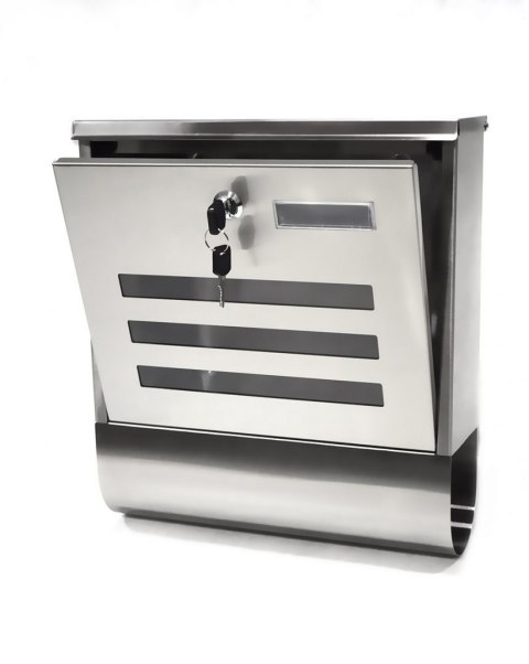 Skrzynka pocztowa ze stali nierdzewnej Skrzynka pocztowa Skrzynka z gazetą kątowa z okienkiem