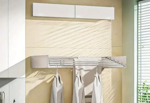 Suszarka na pranie Ścienna Składana METALOWA 80cm Wisząca Rozkładana mocna