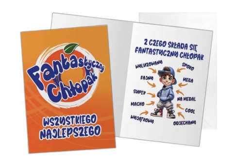 Karnet B6 - Fantastyczny Chłopak wszystkiego najlepszego KR-377