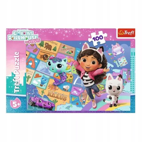 Puzzle Przyjaźń w kocim domku Gabi 100 elementów Trefl 16515