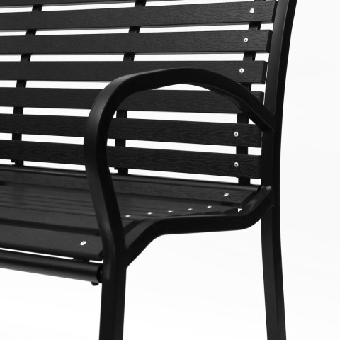 Ławka ogrodowa 126 cm z oparciem premium parkowa metalowa taras balkon