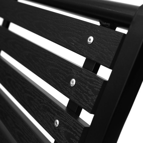 Ławka ogrodowa 126 cm z oparciem premium parkowa metalowa taras balkon
