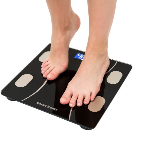Waga łazienkowa analityczna inteligentna smart aplikacja do 180 kg