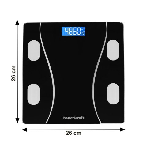 Waga łazienkowa analityczna inteligentna smart aplikacja do 180 kg