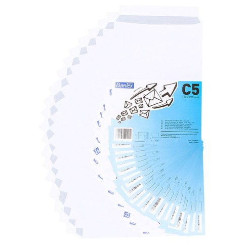 Koperta C5 Biała HK 162x229mm BANTEX 25 szt.