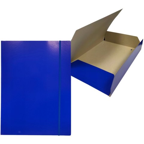 Teczka Kartonowa Lakierowana Z Gumką BANTEX A4 Granatowa