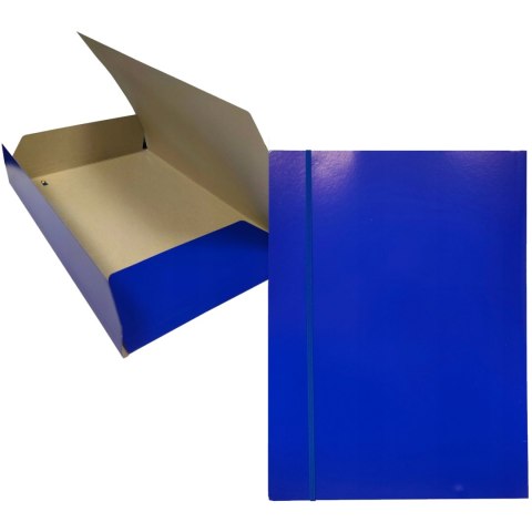 Teczka Kartonowa Lakierowana Z Gumką BANTEX A4 Granatowa