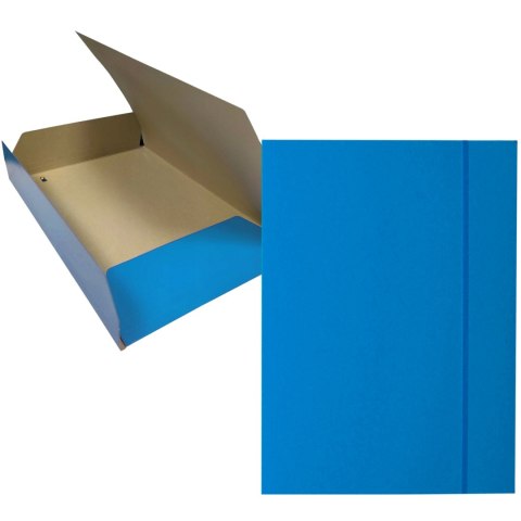 Teczka Kartonowa Lakierowana Z Gumką BANTEX A4 Niebieska