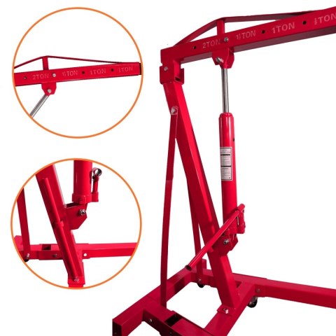 HYDRAULICZNY ŻURAW WARSZTATOWY UDŹWIG DO 2 TON PODNOŚNIK SKŁADANY BITUXX