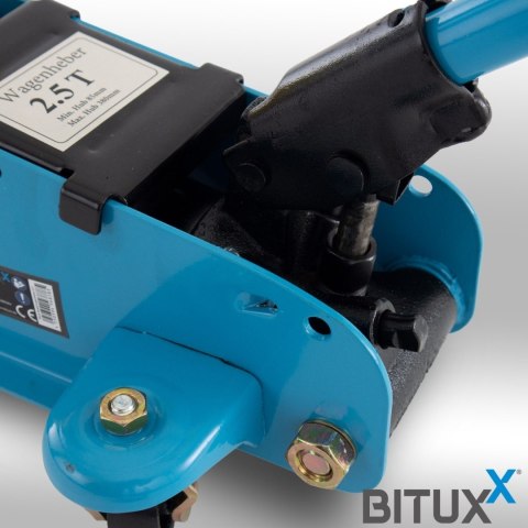 Hydrauliczny podnośnik samochodowy typu "żaba" (warsztatowy), 2,5 tony, Bituxx