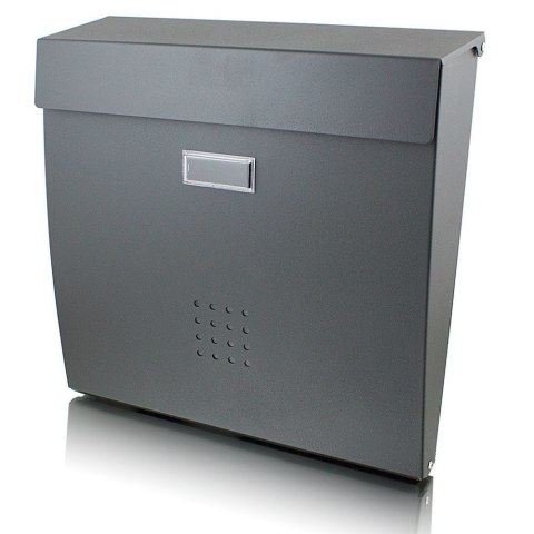 Kompaktowa Skrzynka grafitowa na listy z otworami półokrągła mini