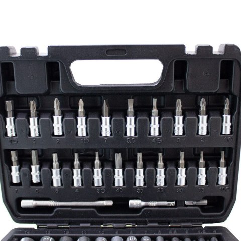 Komplet Kluczy zestaw narzędzi 45 elementów Grzechotka+nasady bity
