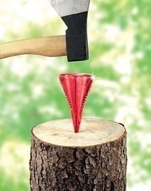 Komplet klinów rozłupujących do drewna czerwone kliny zestaw 3 sztuk