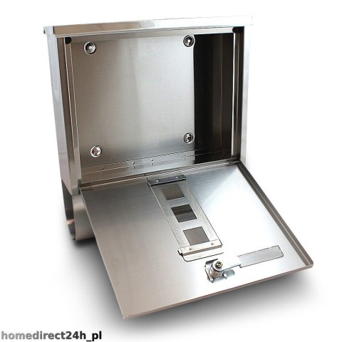 NAŚCIENNA SKRZYNKA POCZTOWA NA LISTY ZE STALI INOX Z GAZETNIKIEM
