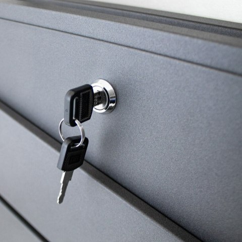 Nowoczesna Skrzynka na listy pocztowa z gazetnikiem na słupku wolnostojąca