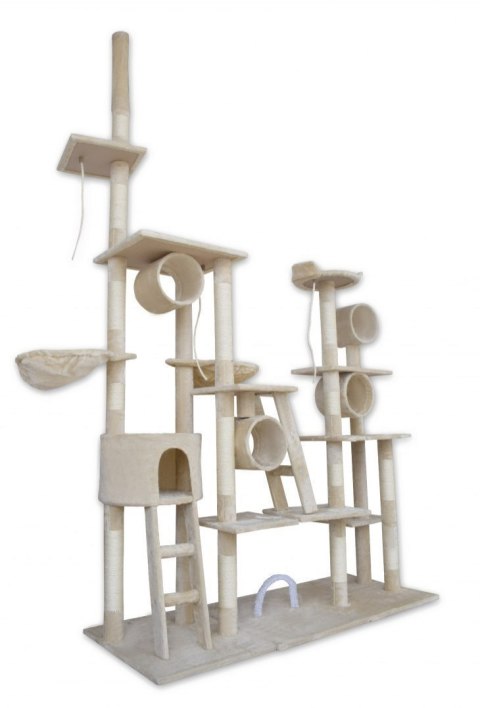 Olbrzymi drapak dla kota Plac Zabaw drzewko z legowiskiem XXL 250 cm wysoki