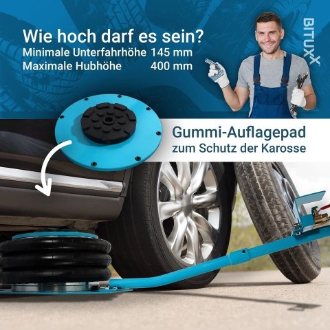 Pneumatyczny podnośnik bałwanek poduszkowy stalowy stabilny wydajny do 5 ton