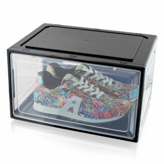 Pudełko czarne na buty z wentylacją organizer do szafy/garderoby