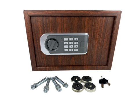 Sejf biurowy domowy imitujący drewno Szafka pancerna Sejfik Meblowy klucz