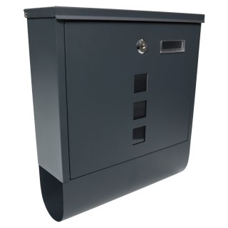 Skrzynka na listy pocztowa Czarna z okienkiem