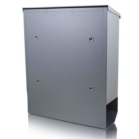 Skrzynka pocztowa na listy A4 Grafitowa duża z gazetnikiem wrzutnia
