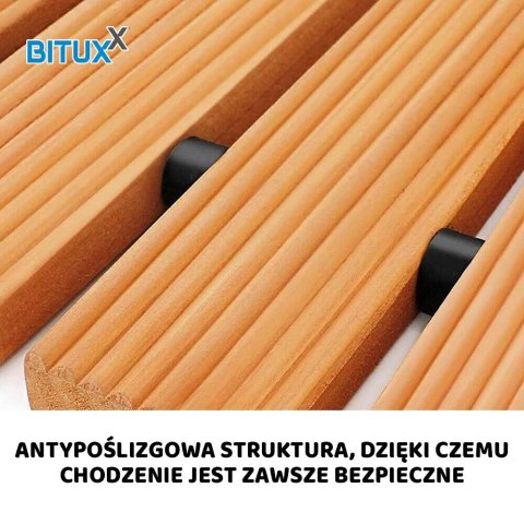 ŚCIEŻKA OGRODOWA Z DRZEWA CEDROWEGO 250CM X75CM BITUXX ZWIJANA DO OGRODU DRÓŻKA