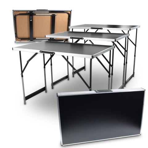 Wielofunkcyjny Stół Campingowy targowy 3 części Składany 100x60 cm Btiuxx