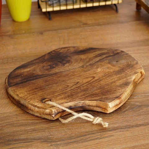 Deska do krojenia drewniana / taca do serwowania 33x22 cm