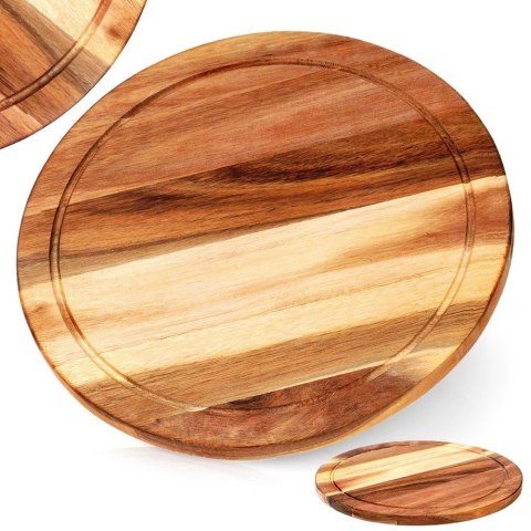 Deska z Drewna Akacjowego do Krojenia Serwowania Serów Wędlin ORION 30 cm