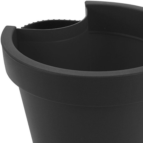 Doniczka rynnowa donica wisząca na rynnę zewnętrzna ogrodowa czarna 24 cm