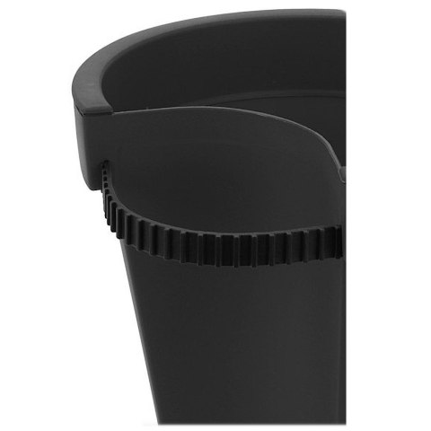 Doniczka rynnowa donica wisząca na rynnę zewnętrzna ogrodowa czarna 24 cm