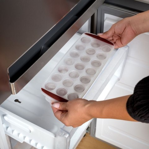 Foremka forma do 21 kostek lodu z silikonowym dnem łatwe wyciąganie