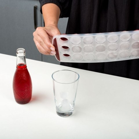 Foremka forma do 21 kostek lodu z silikonowym dnem łatwe wyciąganie