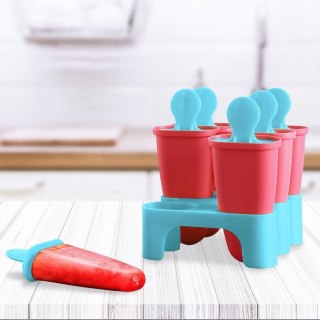 Foremka forma do lodów na patyku lody 6 sztuk stojak