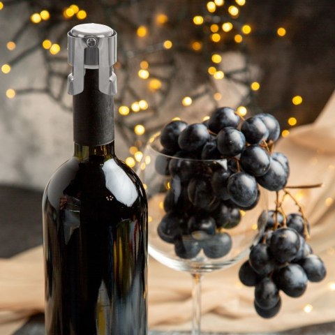 Korek zatyczka do wina musującego i szampana stalowa