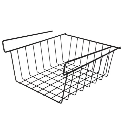 Kosz koszyk podwieszany pod półkę organizer czarny metalowy 27,5 cm