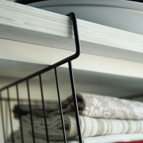 Kosz koszyk podwieszany pod półkę organizer czarny metalowy 27,5 cm