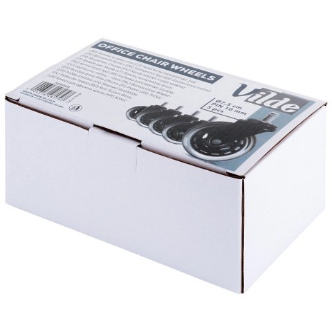 Kółka do Fotela Kauczukowe Obrotowe VILDE 7,5cm / 10 mm 5 szt.