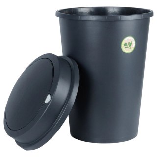 Kosz na śmieci plastikowy czarny 47 l