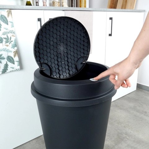 Kosz na śmieci plastikowy czarny 47 l