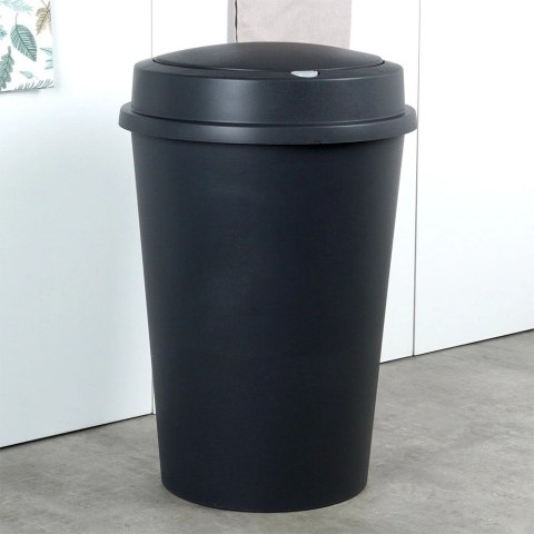 Kosz na śmieci plastikowy czarny 47 l