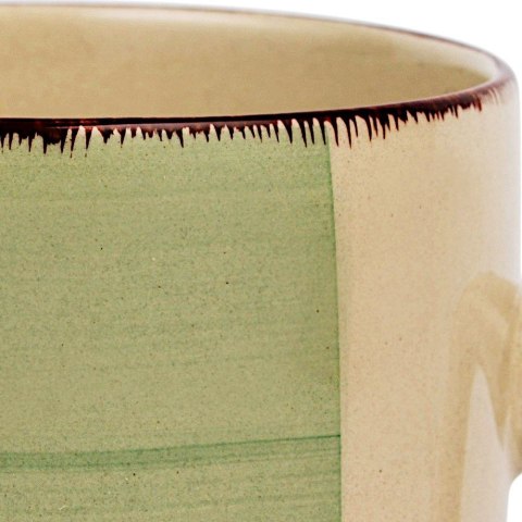 Kubek ceramiczny z uchem do picia kawy herbaty OIL GREEN 355 ml