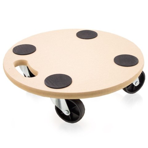 Wózek transportowy do 200kg płyta okrągła mdf 38cm na kółkach do przewożenia