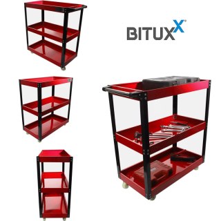 Wózek warsztatowy na narzędzia kolor czerwony na kółkach