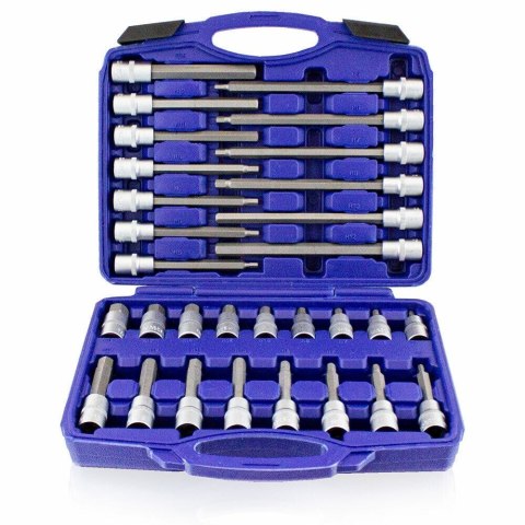 Zestaw Kluczy Nasadowe Nasady 30 elementów BITUXX mocne sześciokątne