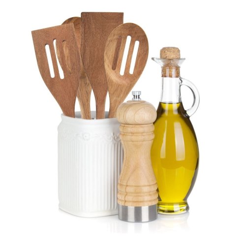 Łopatka kuchenna drewniana akacjowa ażurowa 30 cm do mieszania nakładania